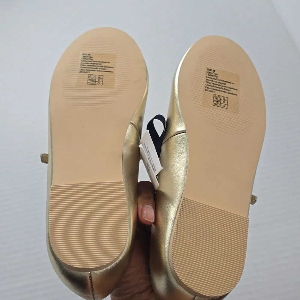 Janie and Jack Gold Mary Jane Dress Shoes 3K